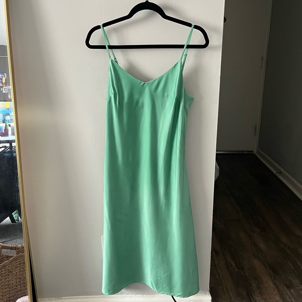 Seafoam Green Midi Slip Dress